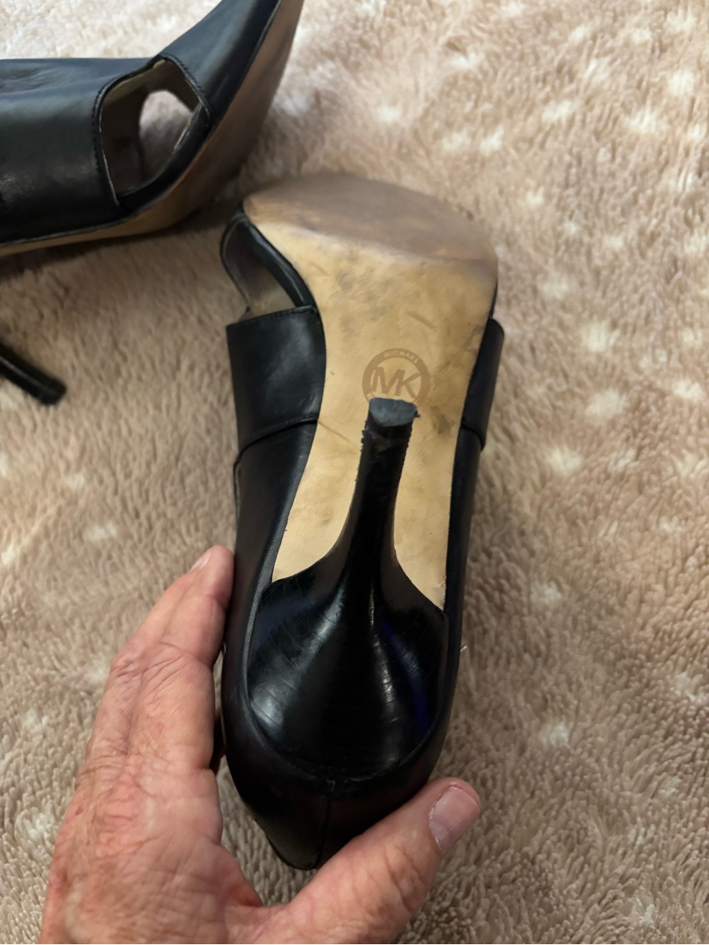 MICHAEL Michael Kors Black Open-Toe Ankle Booties with Buckle - Picture 10 of 12